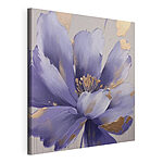Canvas Schilderijen Schilderij van een paarse bloem