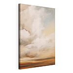 Canvas Schilderijen Zachte wolken boven een sereen landschap