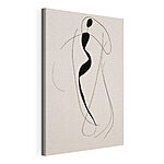Canvas Schilderijen Zwart-wit tekening van een vrouw