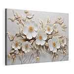 Canvas Schilderijen Elegante bloesems in zachte tinten