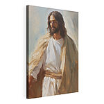 Canvas Schilderijen Schilderij van een man in een gewaad