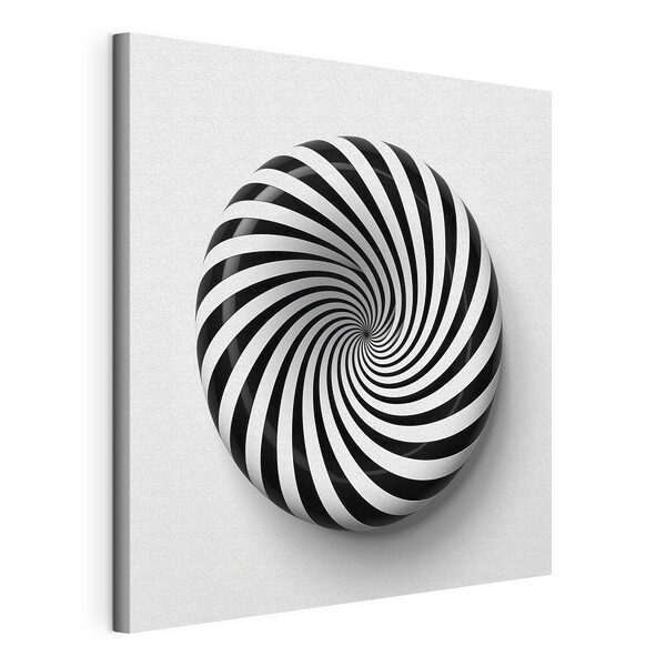 Canvas Schilderijen Zwart-wit draaibaar object