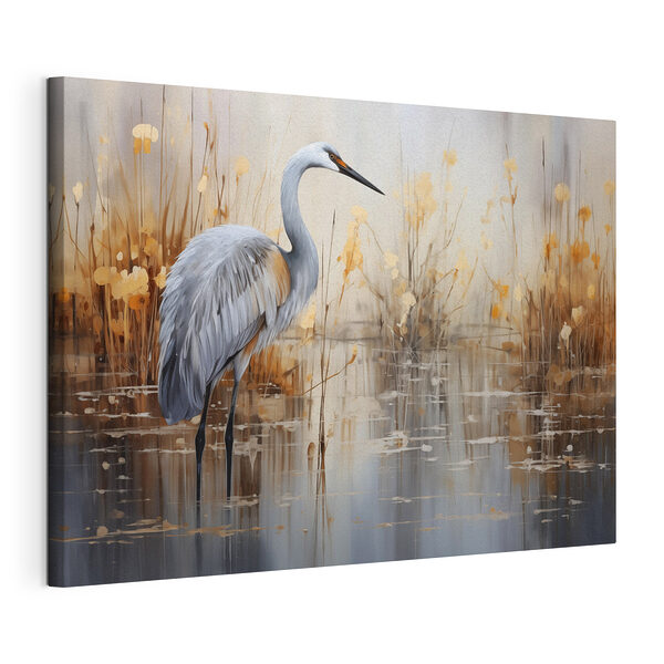 Canvas Schilderijen Vogel in water