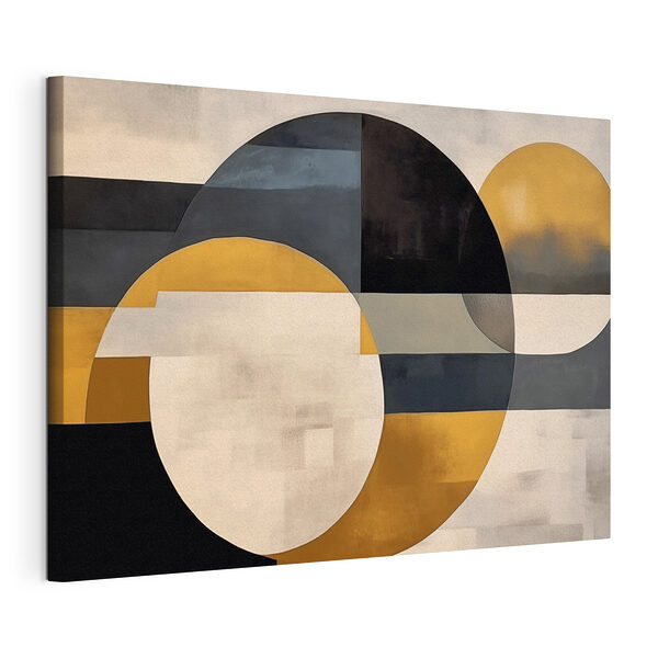 Canvas Schilderijen Schilderen van cirkels en lijnen