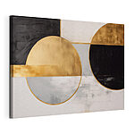 Canvas Schilderijen Abstracte compositie met contrasterende vormen