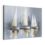 Canvas Schilderijen Schilderij van zeilboten op water