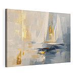 Canvas Schilderijen Schilderij van een zeilboot