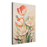 Canvas Schilderijen Knip bloemen uit papier