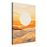 Canvas Schilderijen Zon boven een woestijn