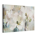 Canvas Schilderijen Zachtwitte bloemen in zachte tinten