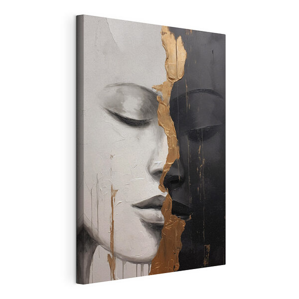 Welsprekend contrast van gemaskerde identiteiten Canvas Schilderijen Welsprekend contrast van gemaskerde identiteiten
