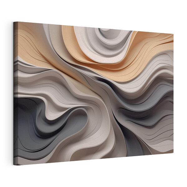 Canvas Schilderijen Abstracte golven van zachte texturen
