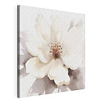Canvas Schilderijen Witte bloem met bruin hart