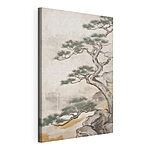 Canvas Schilderijen Boom op een rots