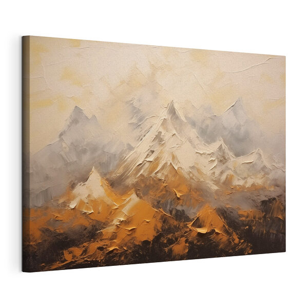 Schilderij van een bergketen Canvas Schilderijen Schilderij van een bergketen