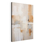 Canvas Schilderijen Schilderen met witte en bruine verf