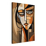 Canvas Schilderijen Schilderij van een vrouw’s gezicht