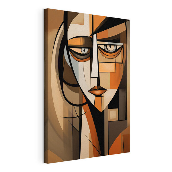 Canvas Schilderijen Schilderij van een vrouw’s gezicht
