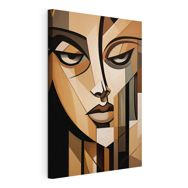 Canvas Schilderijen Schilderij van een vrouw’s gezicht