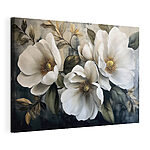 Canvas Schilderijen Schilderij van witte bloemen
