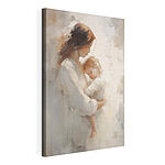 Canvas Schilderijen Schilderij van een vrouw met een baby
