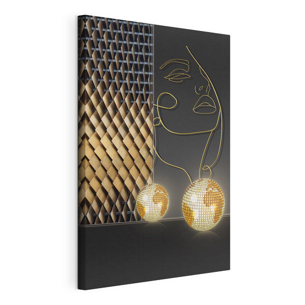 Canvas Schilderijen Lichtgevende bollen en abstracte elegantie