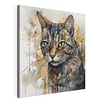 Canvas Schilderijen Kat met gele ogen