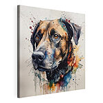 Canvas Schilderijen Schilderij van een hond