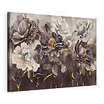 Canvas Schilderijen Elegante bloesems in gedekte tinten