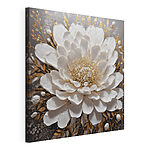 Canvas Schilderijen Elegant display met witte bloemen