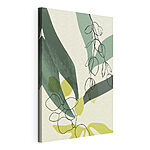 Canvas Schilderijen Abstract gebladerte in rustgevend groen