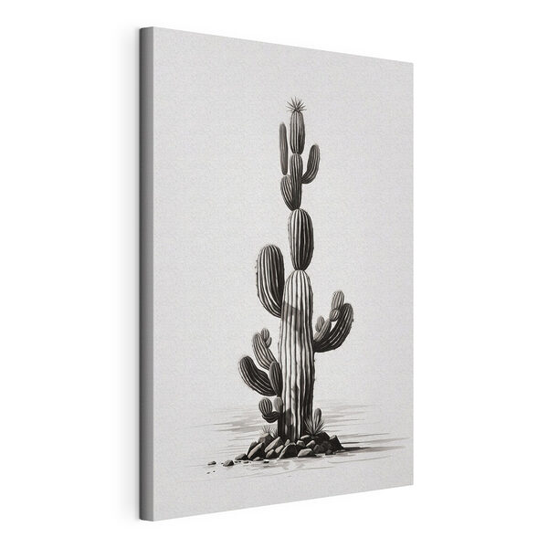 Cactus met een witte achtergrond Canvas Schilderijen Cactus met een witte achtergrond