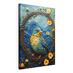 Canvas Schilderijen Vogel in een krans