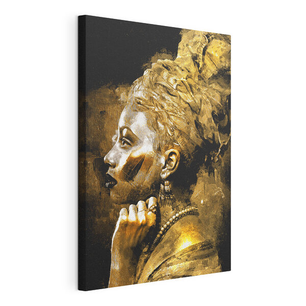 Elegant portret met rijke texturen Canvas Schilderijen Elegant portret met rijke texturen