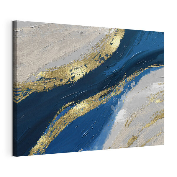 Oceaan ontmoet metallic terrein Canvas Schilderijen Oceaan ontmoet metallic terrein