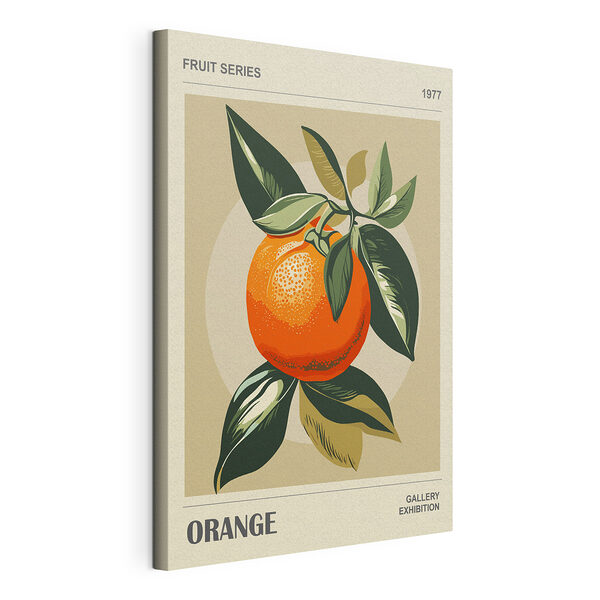 Oranje vruchten met levendige groene bladeren Canvas Schilderijen Oranje vruchten met levendige groene bladeren
