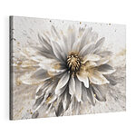 Canvas Schilderijen Witte bloem met artistiek spettereffect
