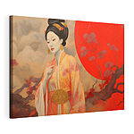 Canvas Schilderijen Vrouw in een kimono