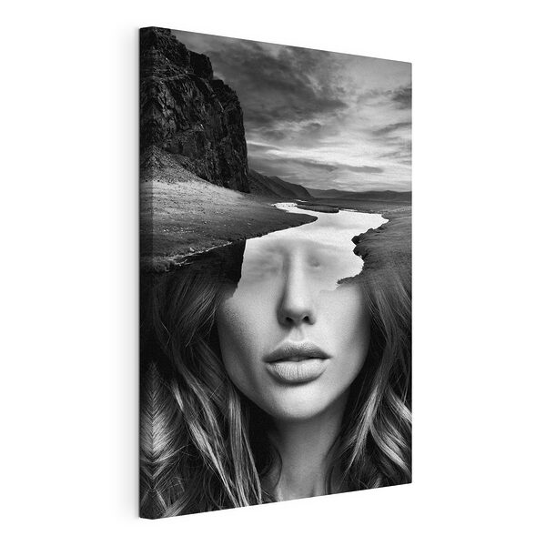 Canvas Schilderijen Reflectie van natuur en geest