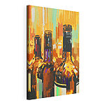 Canvas Schilderijen Abstracte verfflessen in levendige kleuren
