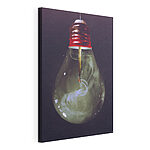 Canvas Schilderijen Gloeilamp met vuur
