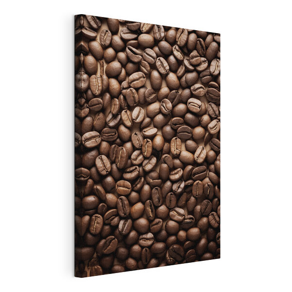Geroosterde koffiebonen achtergrond Canvas Schilderijen Geroosterde koffiebonen achtergrond