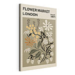 Canvas Schilderijen Vintage Londen Bloemenmarkt Poster