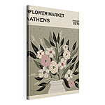 Canvas Schilderijen Vintage bloemenillustratie uit Athene