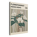 Canvas Schilderijen Bloemenmarktposter uit Hong Kong, 1971