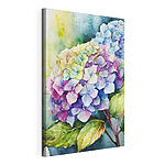 Canvas Schilderijen Aquarelbloemen in levendige kleuren