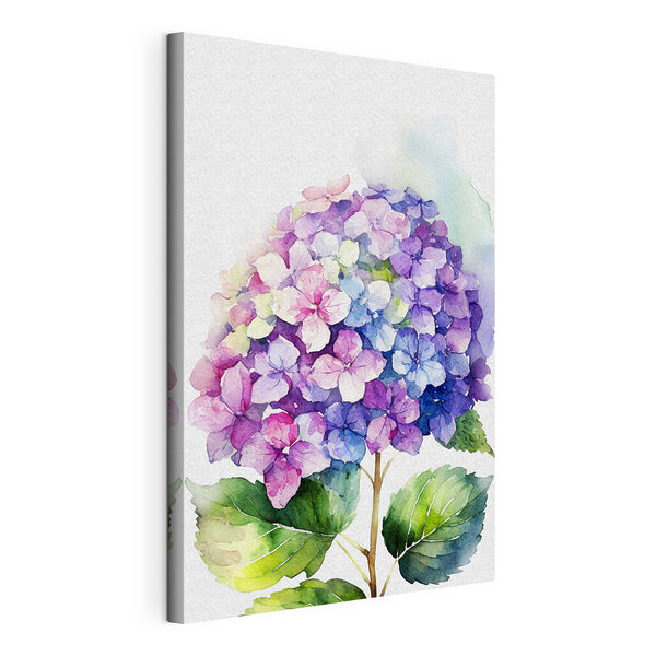 Canvas Schilderijen Groen en blauw blad