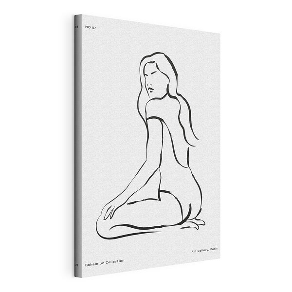 Canvas Schilderijen Tekening van een vrouw