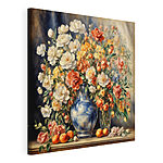 Canvas Schilderijen Schilderij van bloemen in een vaas