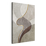 Canvas Schilderijen Abstracte rondingen met aardetinten